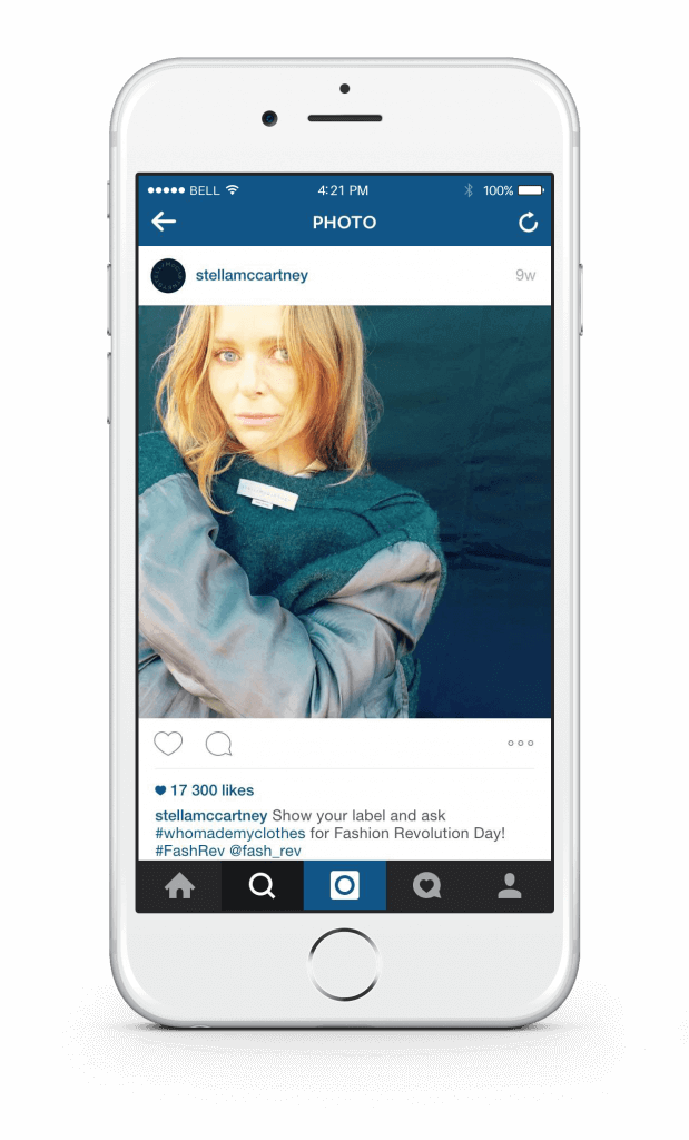 Screenshot von Stella McCartney auf der Fashion Revolution Week