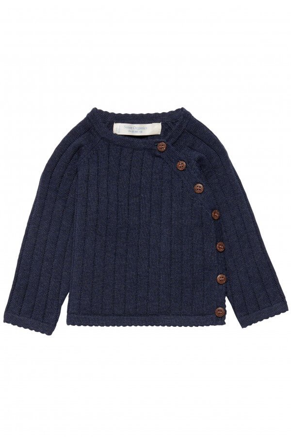Sense Organics JACKE PICASSO KNITTED WRAP NAVY BLAU LOV12926 1