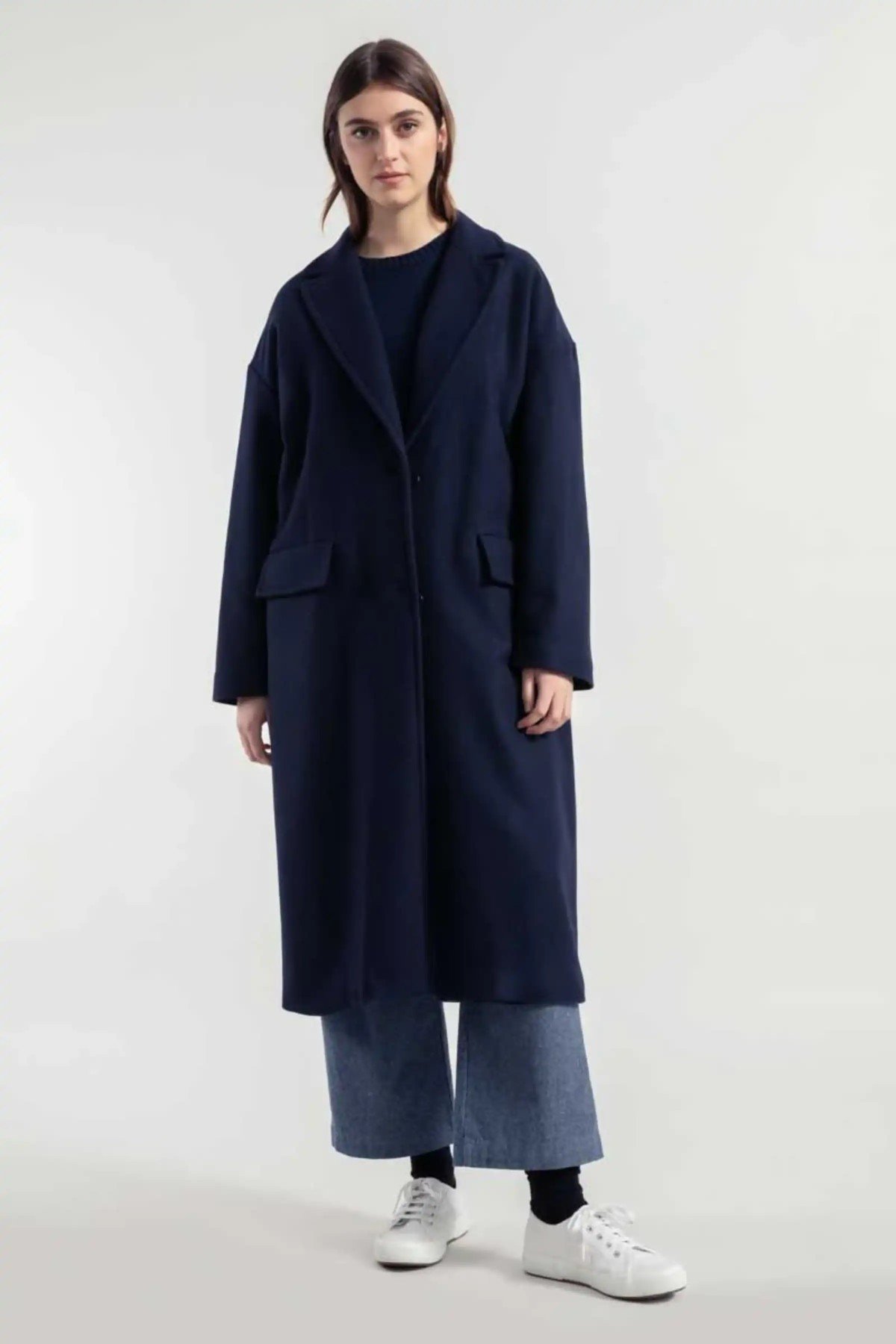 Wollmantel Mara Blau