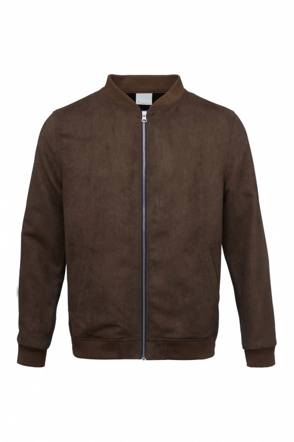 KnowledgeCotton Apparel VEGANE WILDLEDER JACKE BRAUN LOV11669 1
