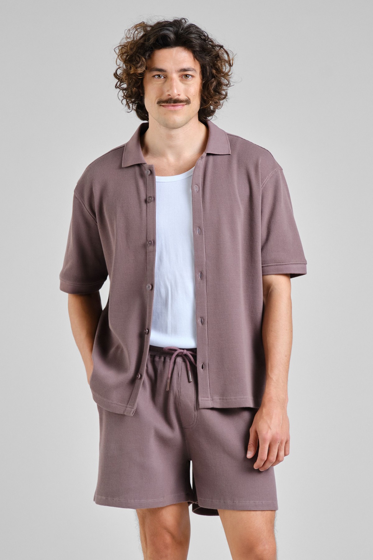 dedicated Shorts Essingen Waffle Sparrow Brown
