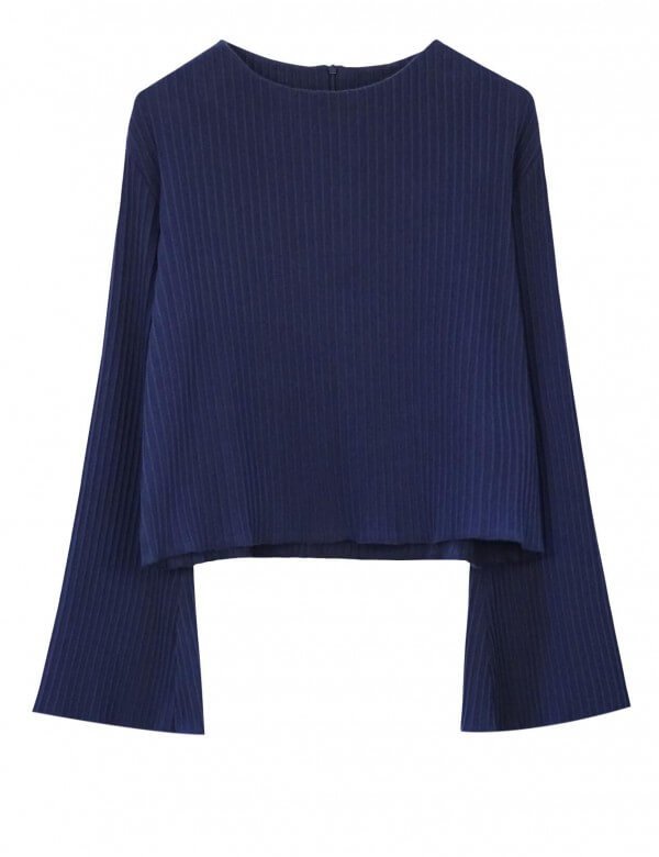 Lanius BLUSE PLISSEE BLAU LOV11552 1