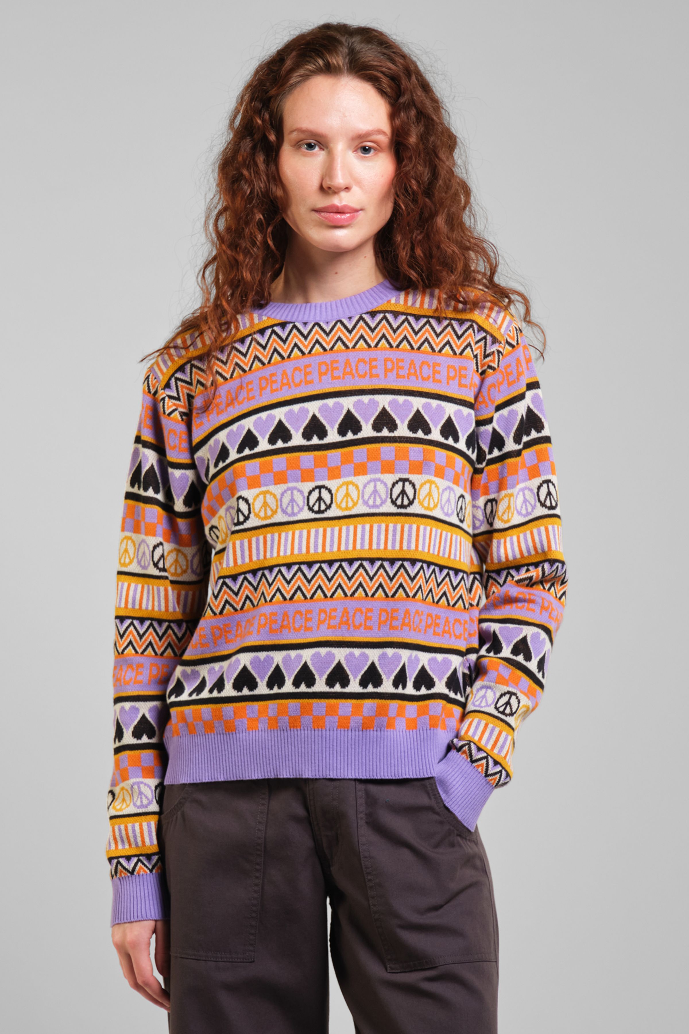 dedicated Sweatshirt Arendal Peace Lila | Loveco