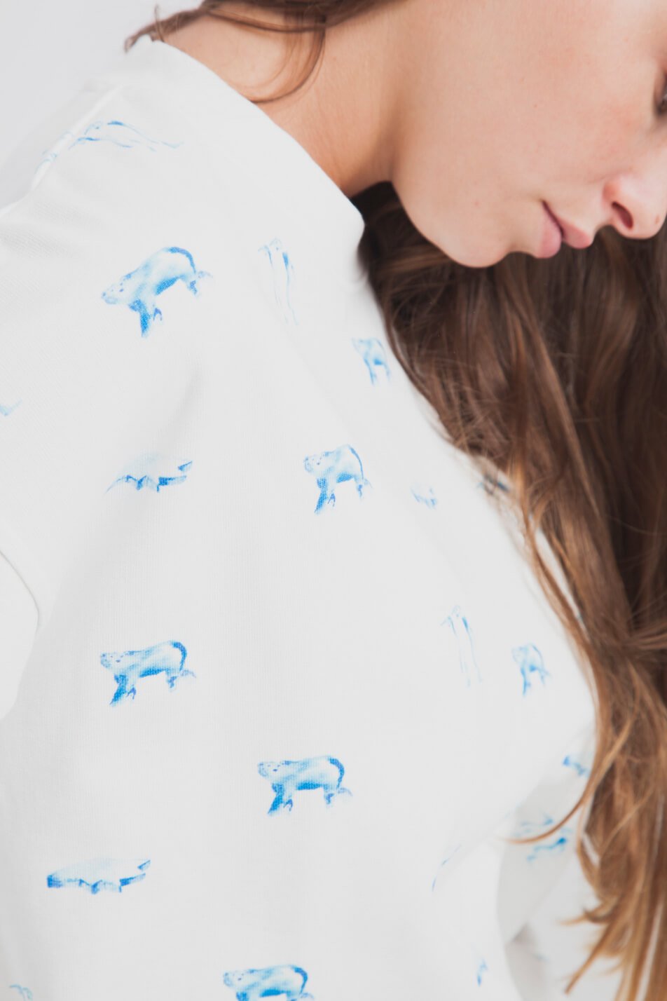 Sweater Antartic Animals Weiss from LOVECO Sweater Antartic Animals Weiss from LOVECO