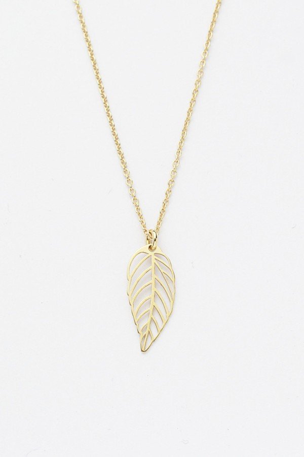 Jewelberry Kette Cut Out Leaf Gold LOV18000 1
