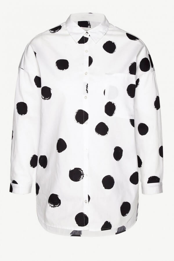 ARMEDANGELS BLUSE IRENA BIG SPOTS WEISS LOV12704 5