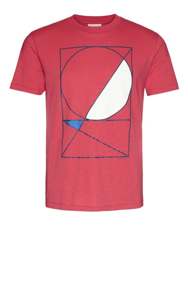ARMEDANGELS T-SHIRT JAAMIE CIRCLES BRICK ROT LOV13319 1