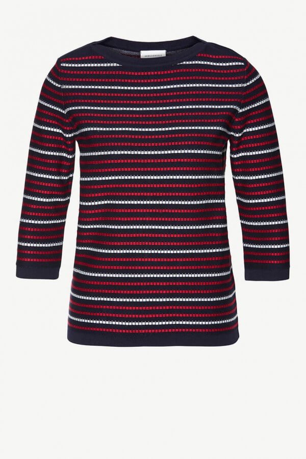 ARMEDANGELS PULLOVER OLIA STRIPES BLAU ROT WEISS LOV11828 1