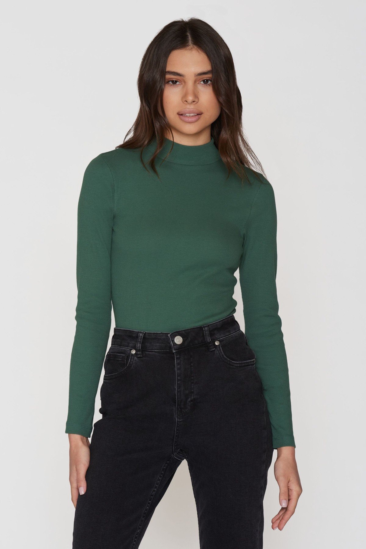 Longsleeve Rib High Neck