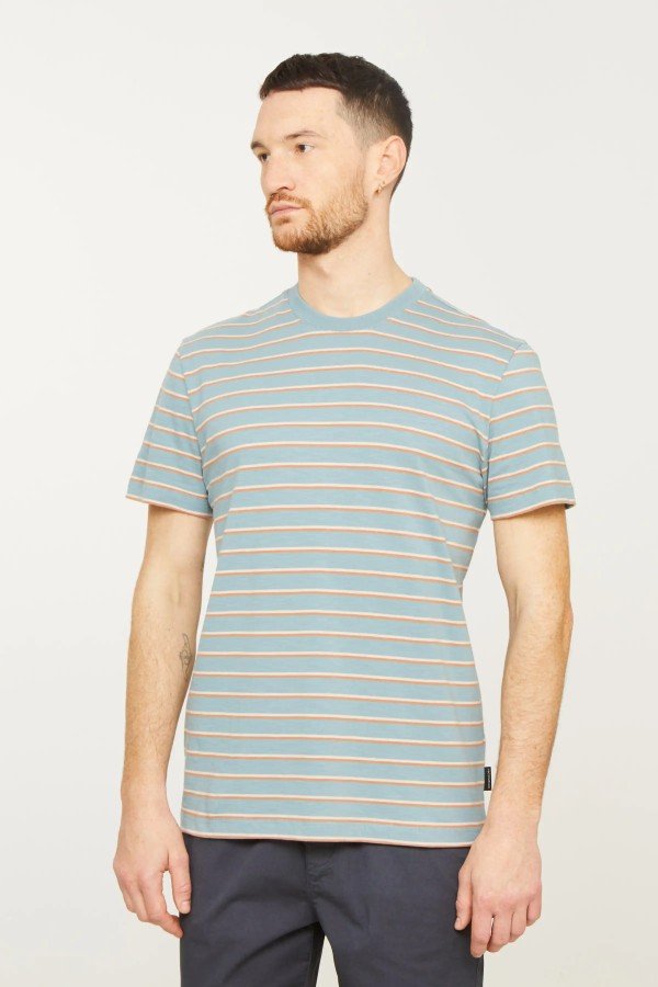 T-Shirt Cacao Stripes Blau