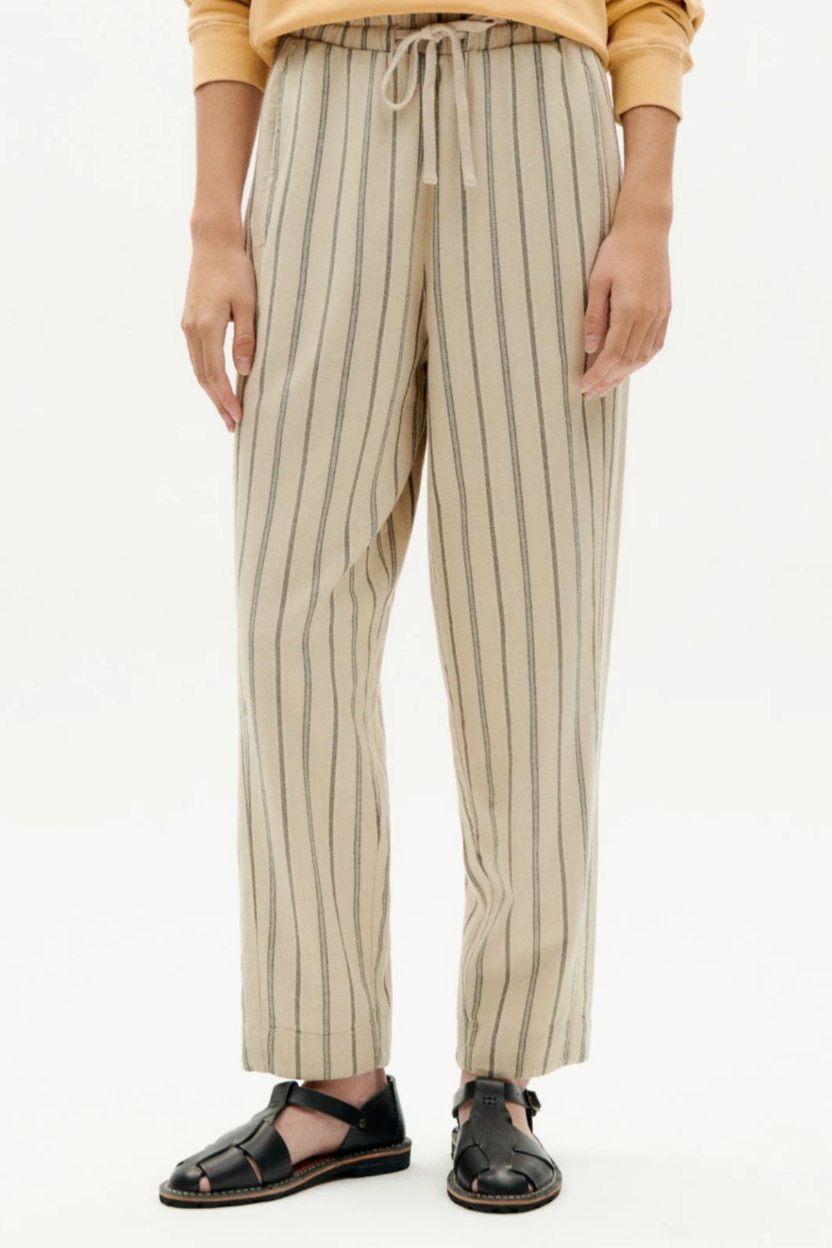 Hose Esther Fog Canvas Stripes Beige