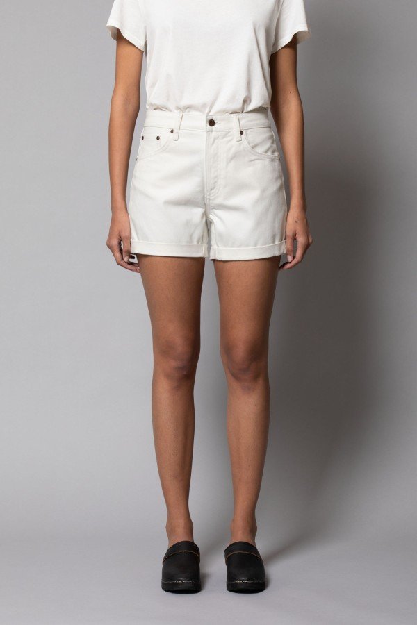 Nudie Jeans Shorts Frida Recycled White LOV16591 1