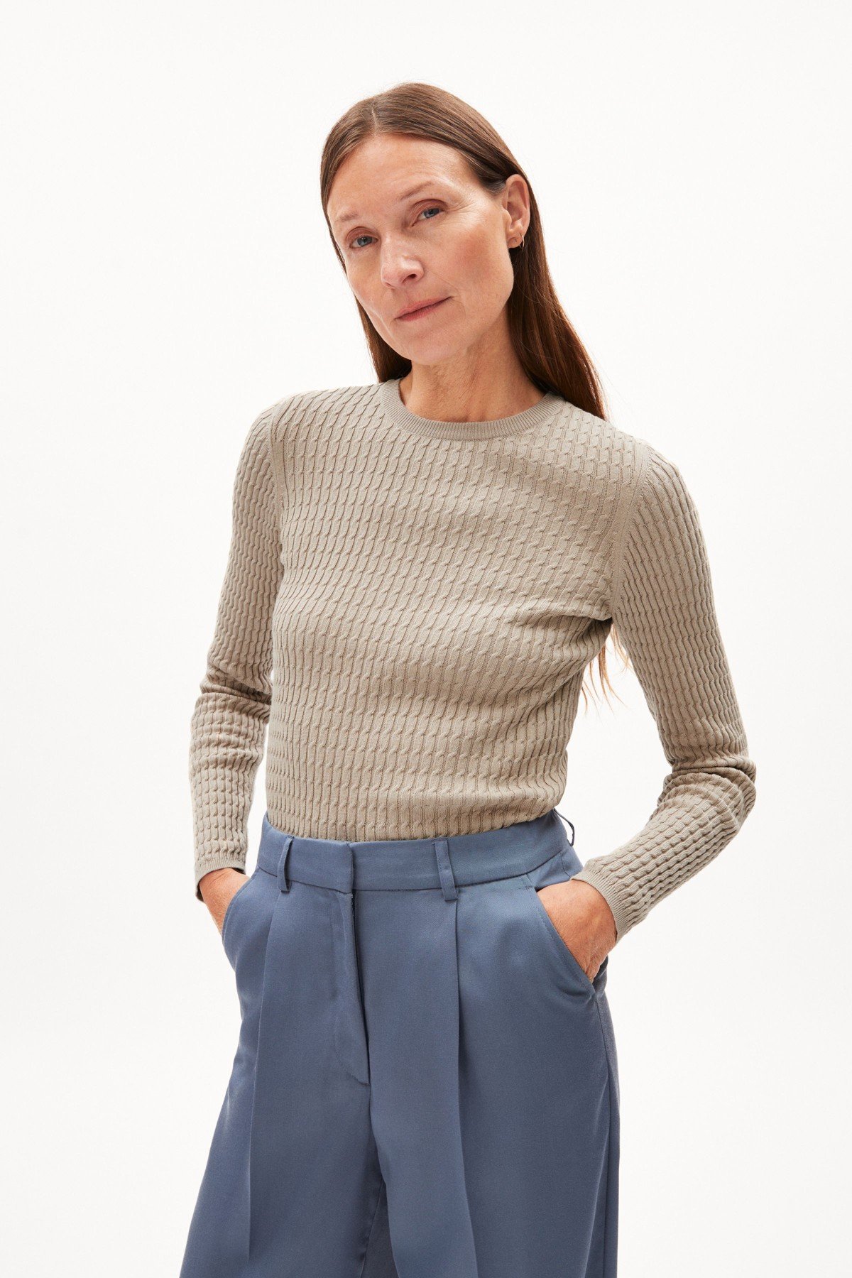 Longsleeve Rib Leliaas Beige