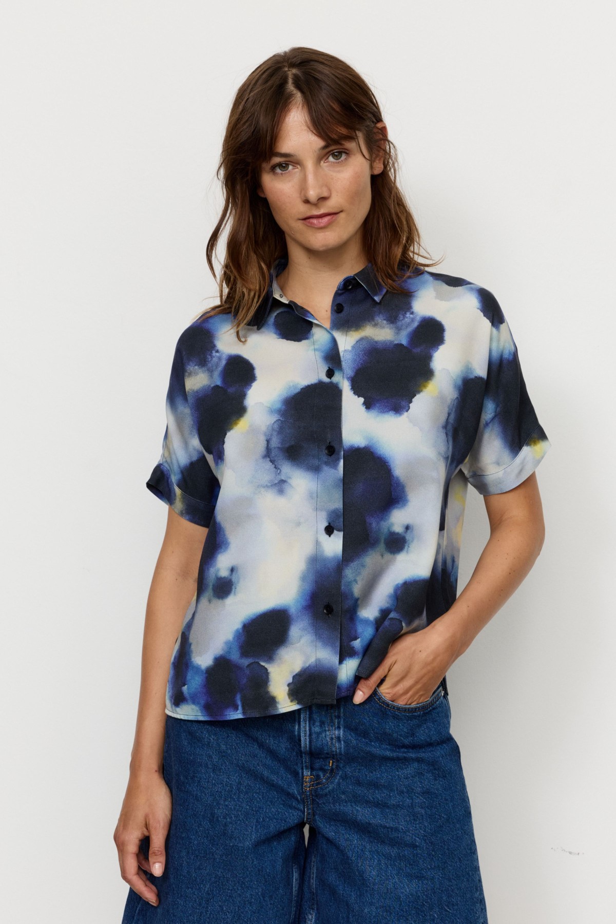recolution Bluse Lotus Waterdrop Blau