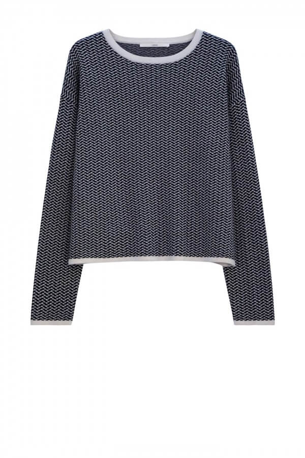 Lanius PULLOVER JACQUARD CREAM MELANGE BLACK LOV11450 1