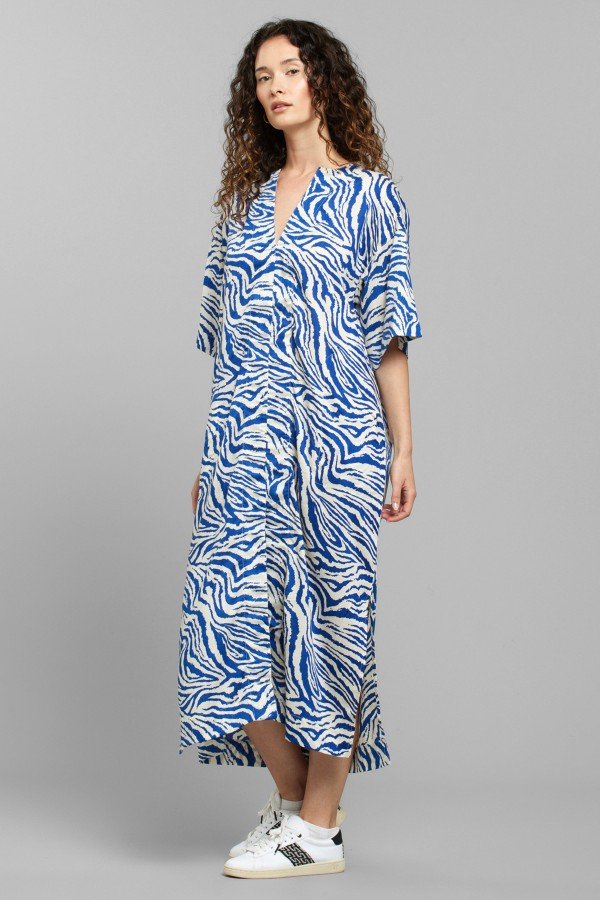 dedicated Kleid Skillinge Zebra Blau LOV18399 3