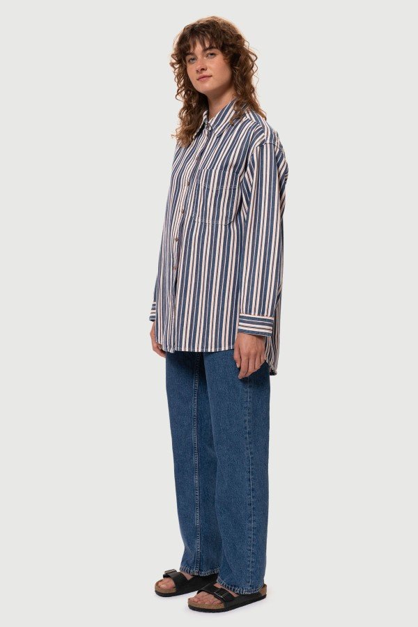 Nudie Jeans Hemd Mina Denim Stripe LOV18154 6