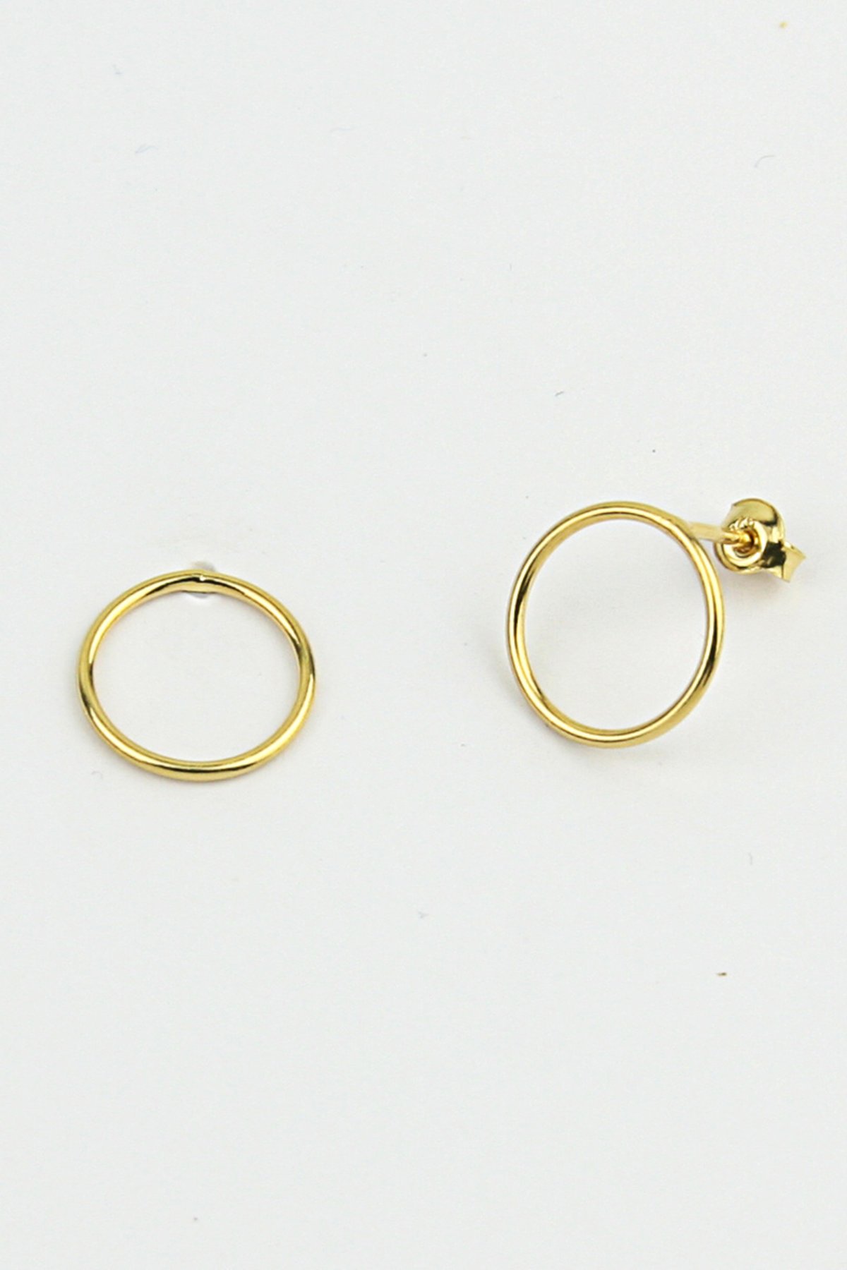 Ohrstecker Plain Circle Gold M