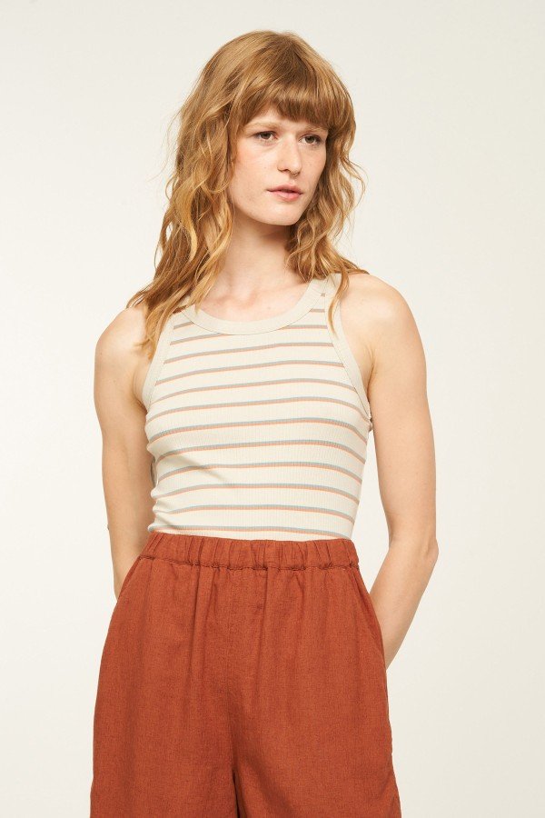Top Anise Stripes Beige