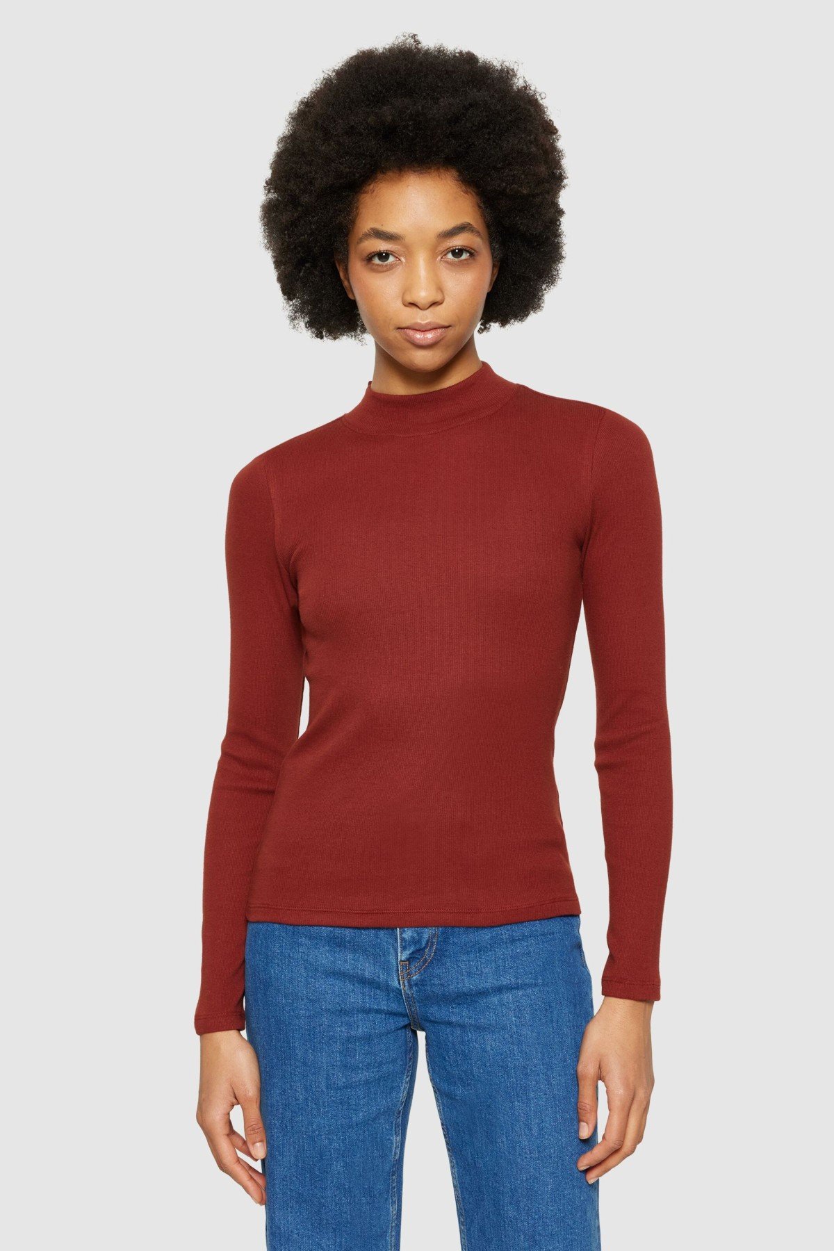 Longsleeve Rib High Neck Rib Seasonal