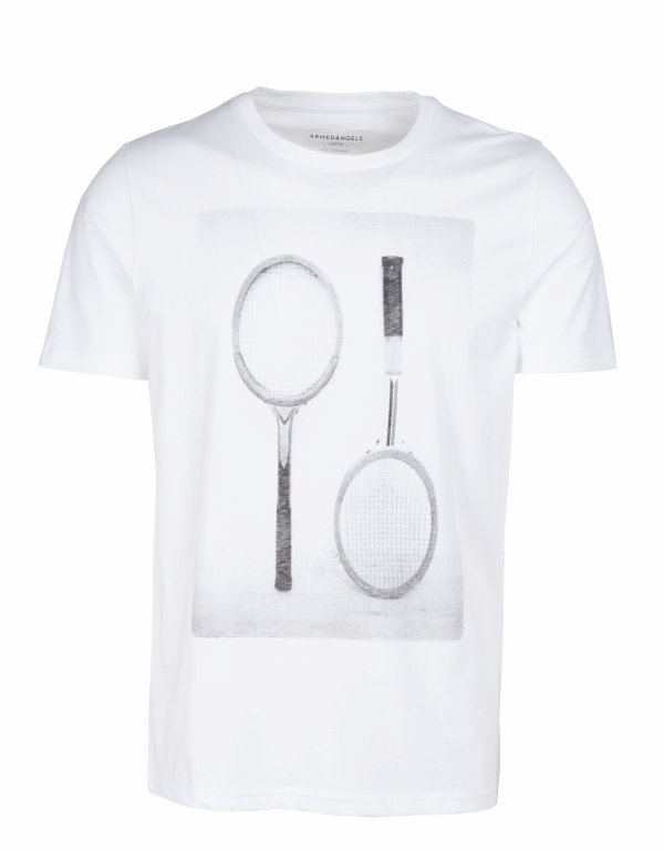 armedangels-tshirt-jamescausearacket-white