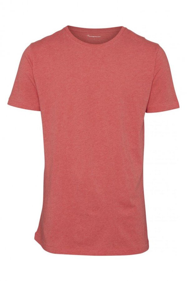 KnowledgeCotton Apparel T-SHIRT BASIC REGULAR FIT O-NECK ROT LOV13115 1