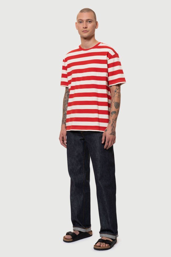 Nudie Jeans T-Shirt Uno Block Stripe LOV18148 5