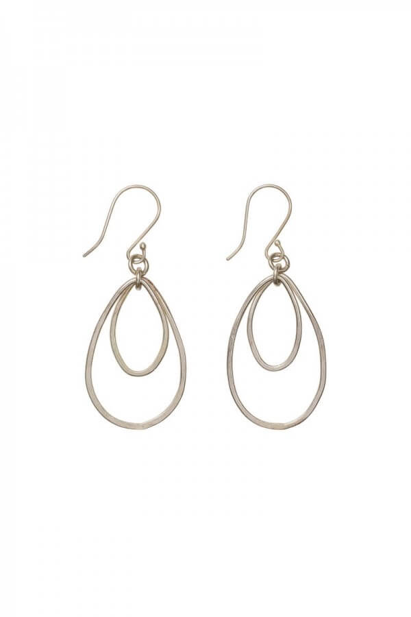 People Tree EARRINGS OVAL DROP SILVER LOV12400 1