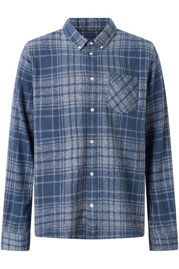 Hemd Flannel Checkered Blau