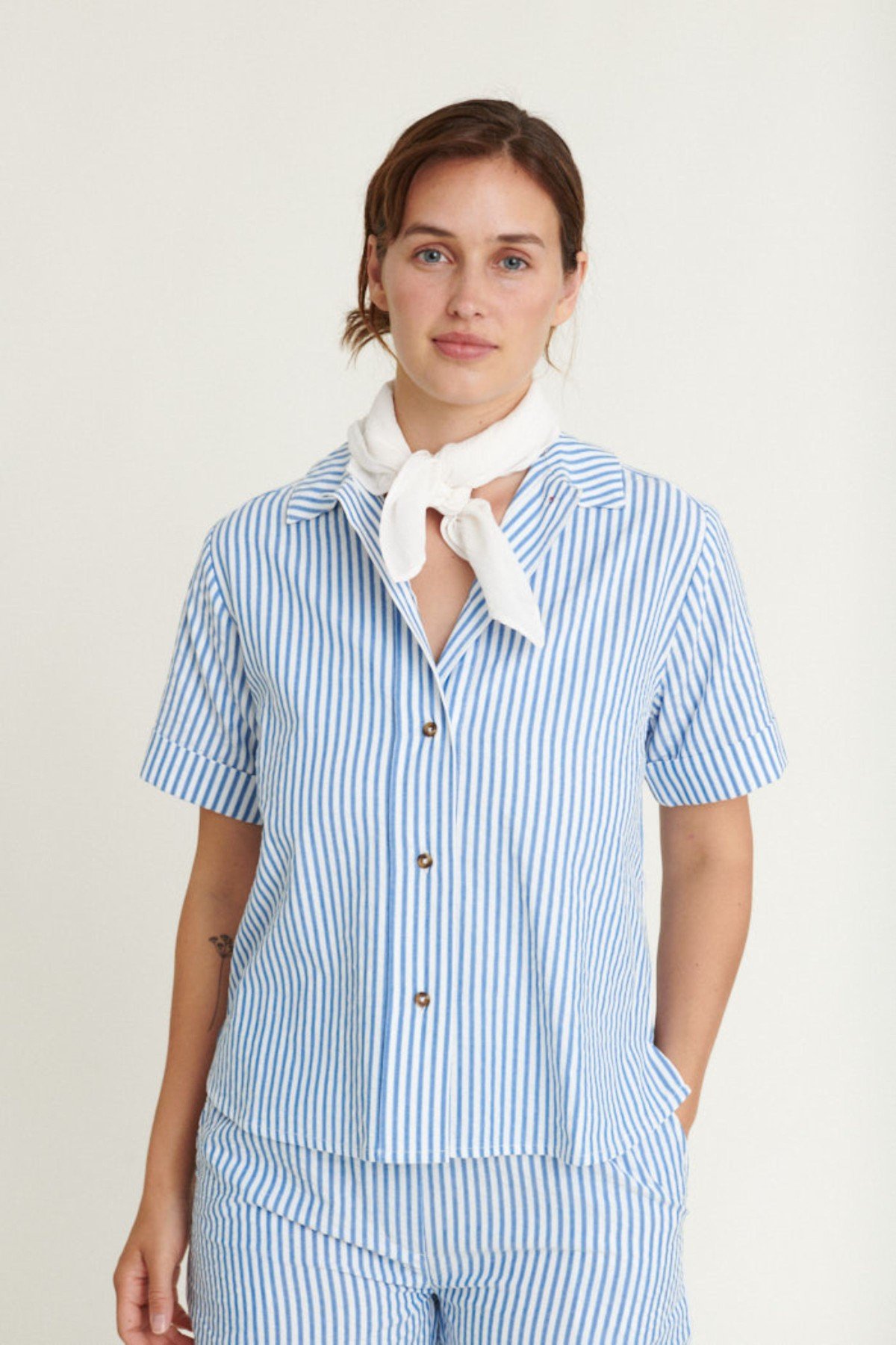 Bluse Anisse Striped Blau