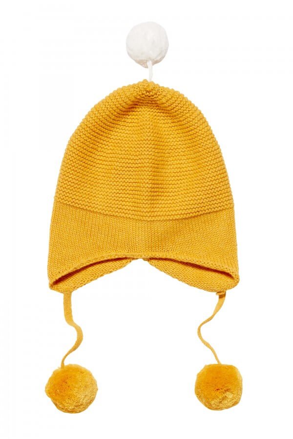 Sense Organics MÜTZE MARCEL KNITTED MUSTARD GELB LOV12936 1