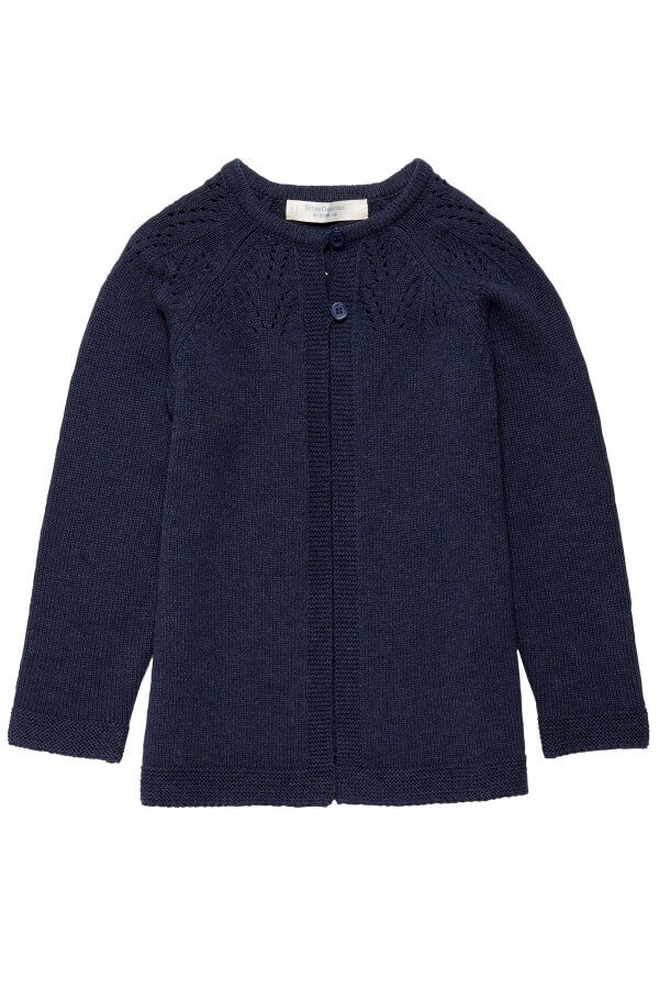 Sense Organics STRICKJACKE LEA KNITTED NAVY BLAU LOV12920 1