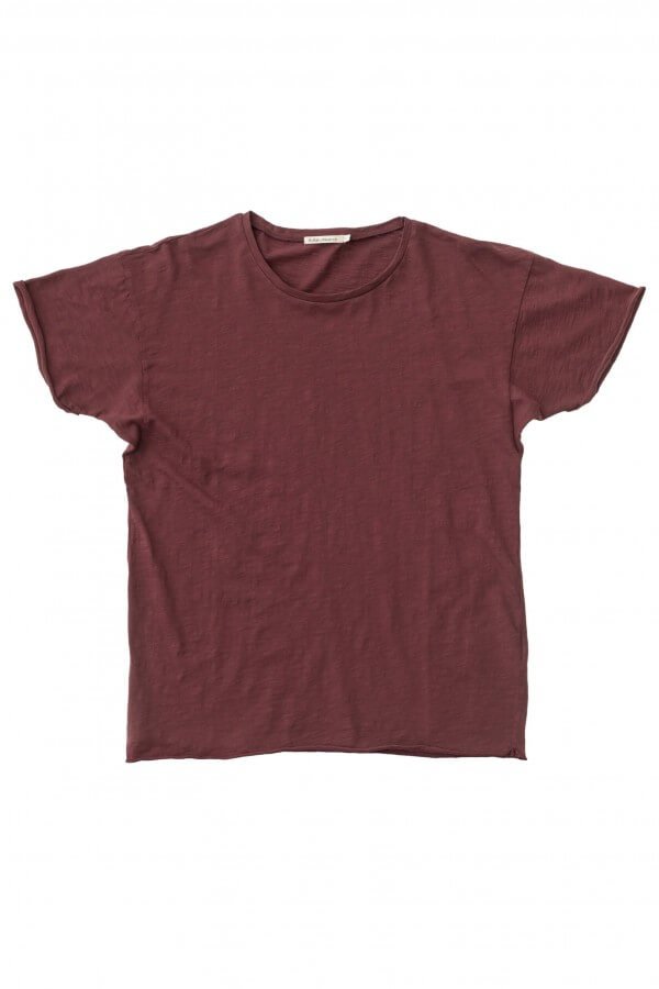 Nudie Jeans T-SHIRT ROGER SLUB PLUM LOV12603 1