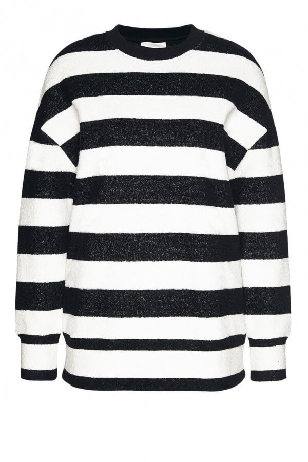 ARMEDANGELS SWEATER LENYA MAXI STRIPES WEISS SCHWARZ LOV13027 1