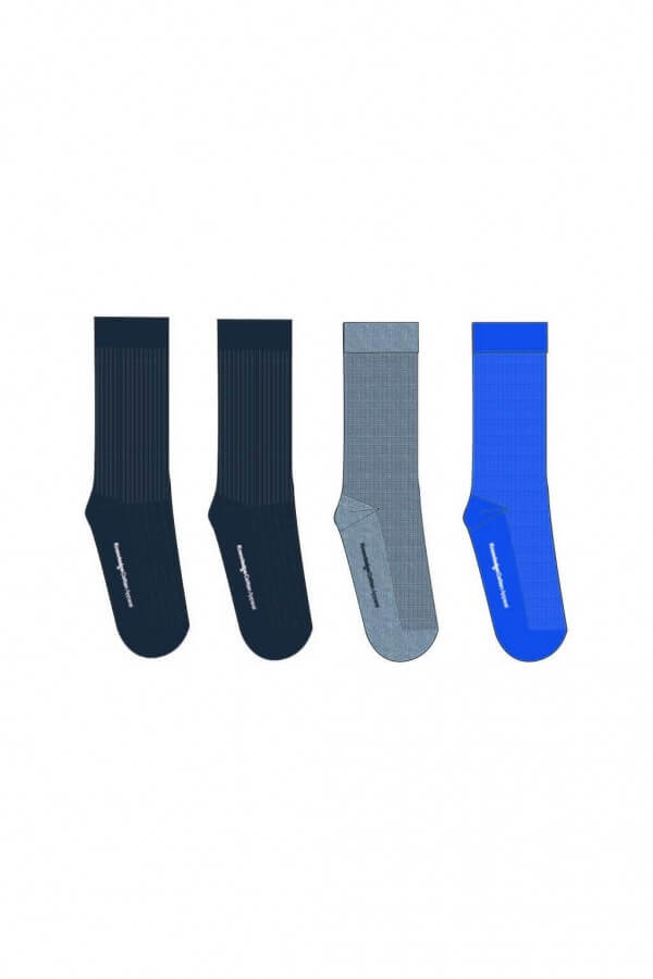 KnowledgeCotton Apparel SOCKEN 4 PACK SCHWARZ BLAU GRAU LOV11872 1