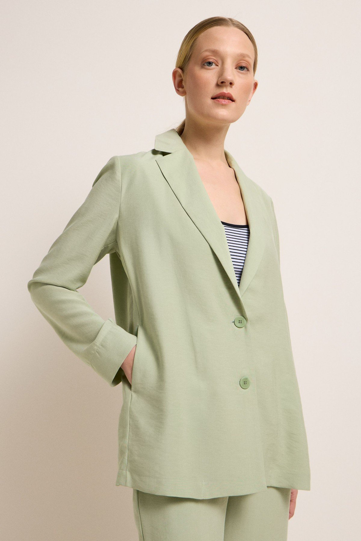 Blazer Relaxed Grün