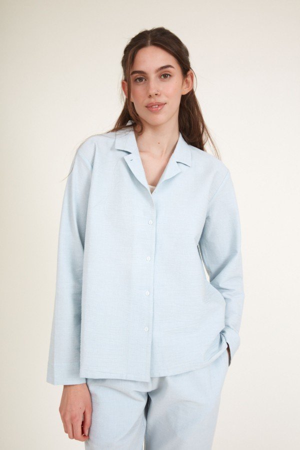Pyjama Shirt Juna Blau