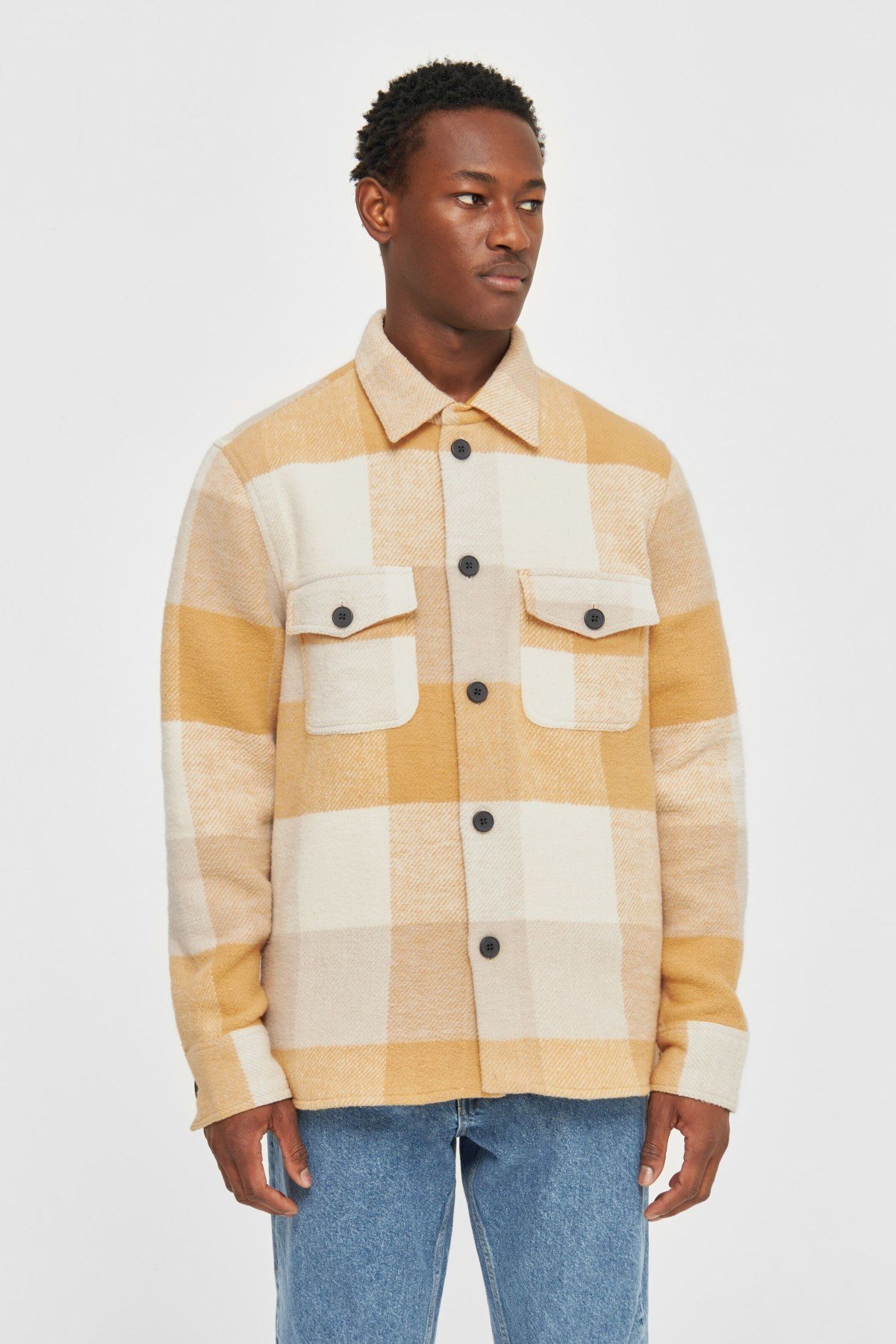 Overshirt Checked Gelb