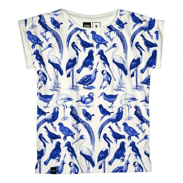 dedicated T-SHIRT VISBY BLUE BIRDS OFF-WHITE LOV11494 1