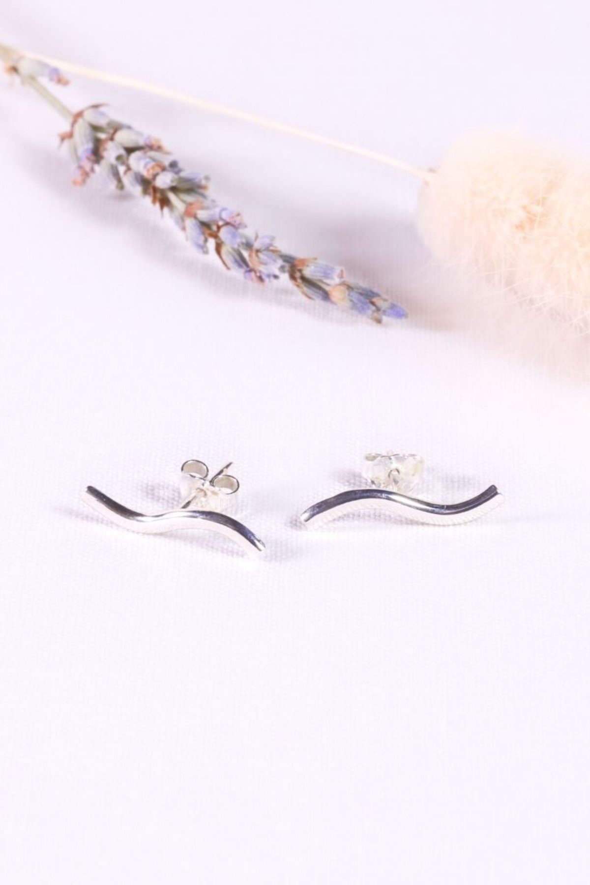 Ohrstecker Wave SIlber