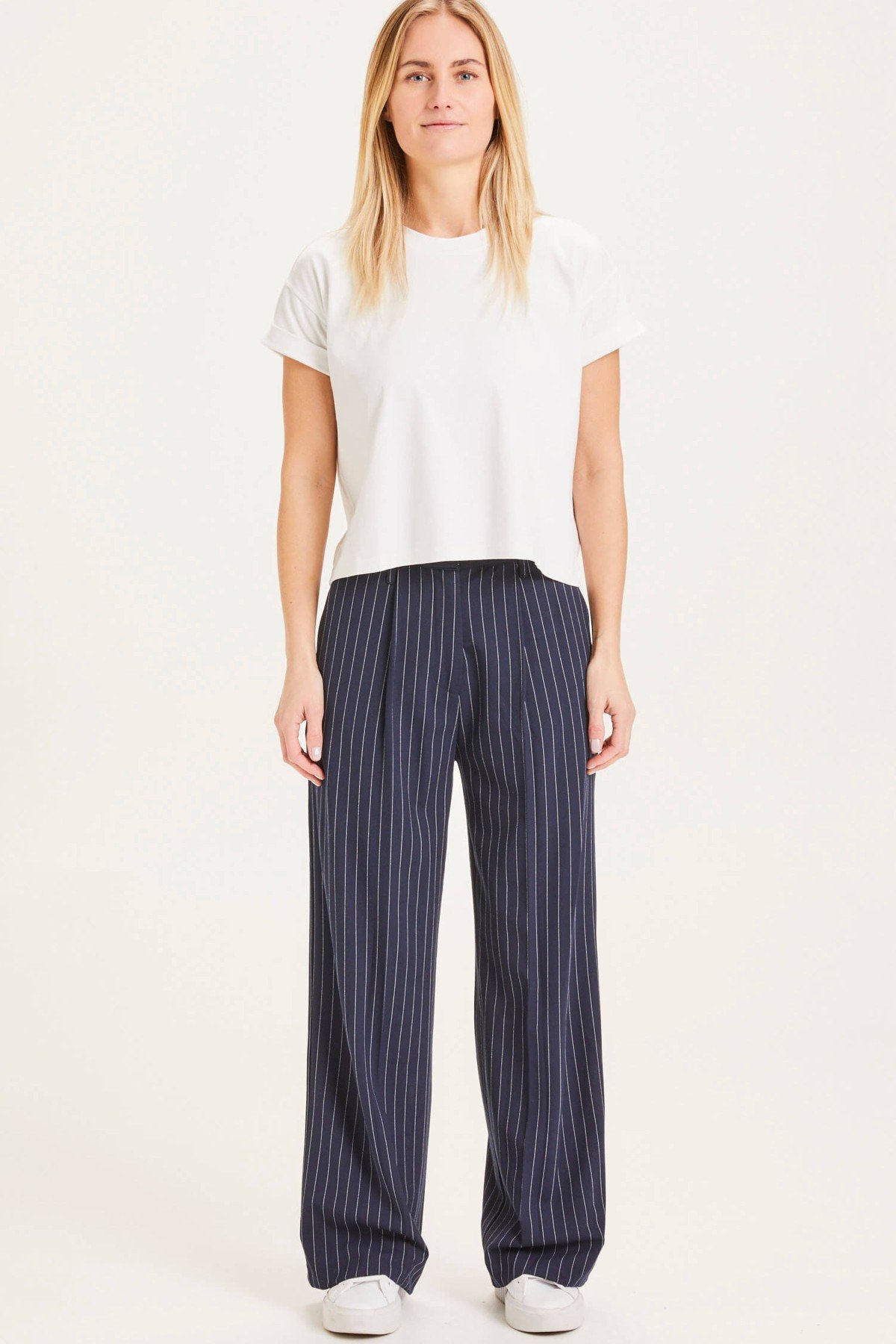Hose Posey Pin Strip Blau