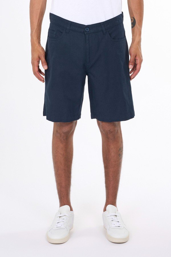 KnowledgeCotton Apparel Shorts 5-Pocket Blau LOV18089 4