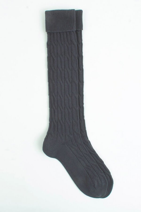 VNS Organic Socks KNIESTRÜMPFE DUNKELGRAU LOV11742 1