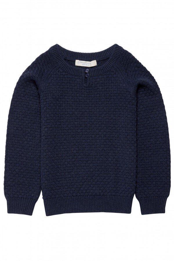 Sense Organics SWEATER LINA KNITTED NAVY BLAU LOV12918 1