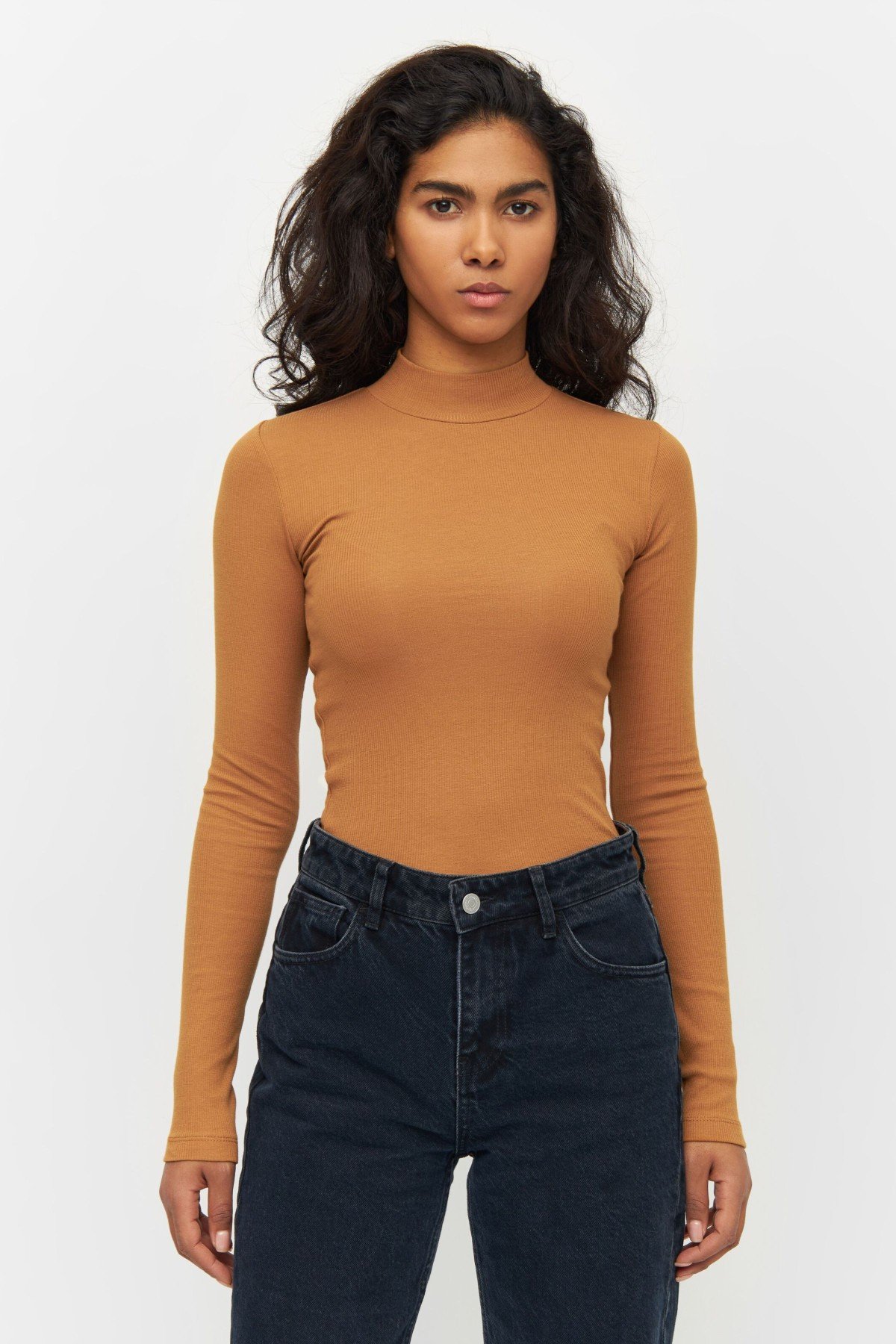 Longsleeve Rib High Neck