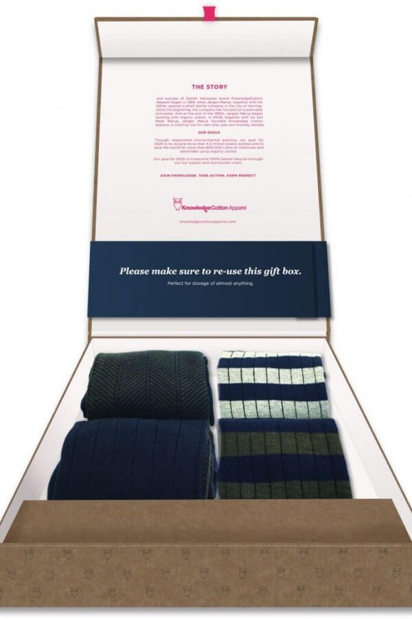 KnowledgeCotton Apparel TENNIS SOCKEN GESCHENKBOX BLAU GRÜN LOV11667 1