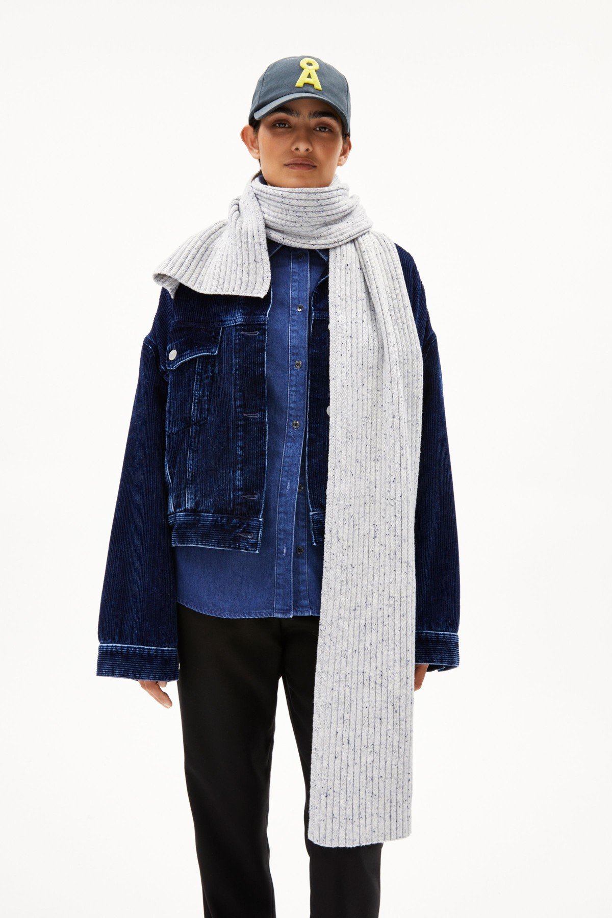 Schal Faarlo Tweed Grau