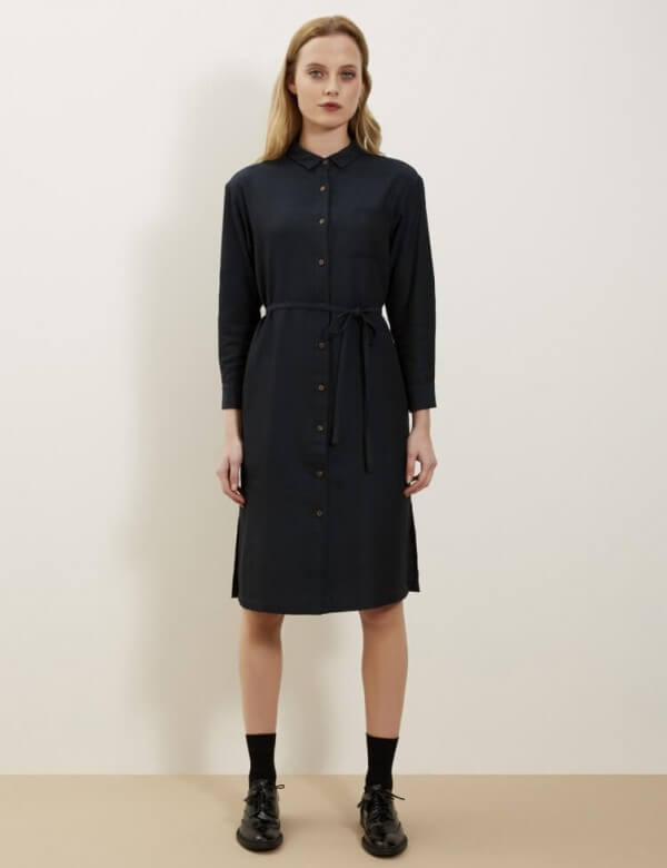 SHIRT DRESS MISATO NAVY BLAU