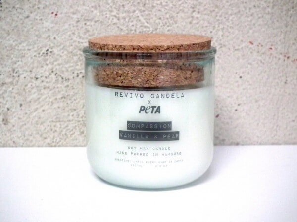 Sojawachskerze Im Glas Peta Edition Compassion Vanilla & Pear