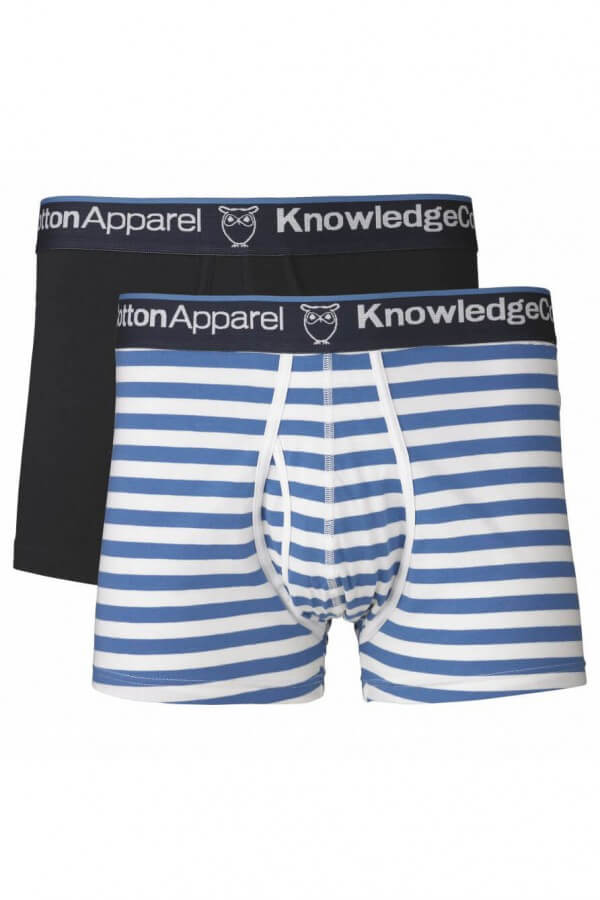 KnowledgeCotton Apparel BOXERSHORTS STRIPES 2PACK WEISS LOV12986 1